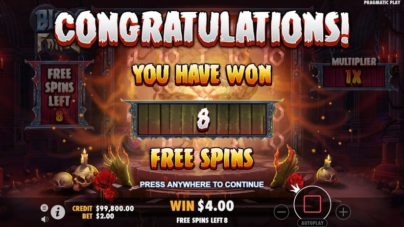 Blade & Fangs slot screen 2