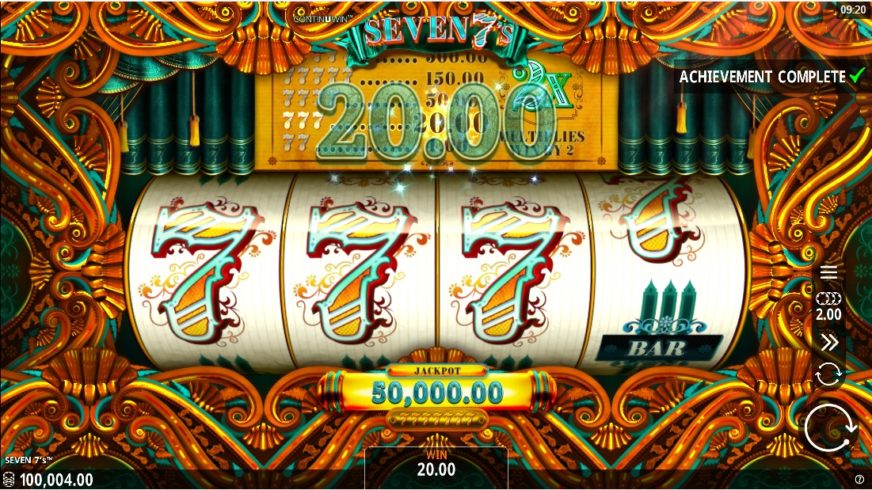 Seven 7’s slot screen 3