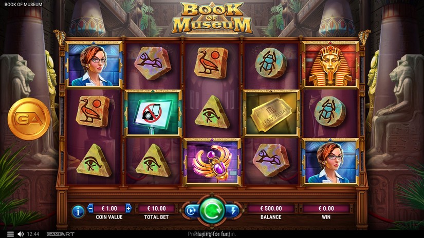 Book of Museum slot screen 1