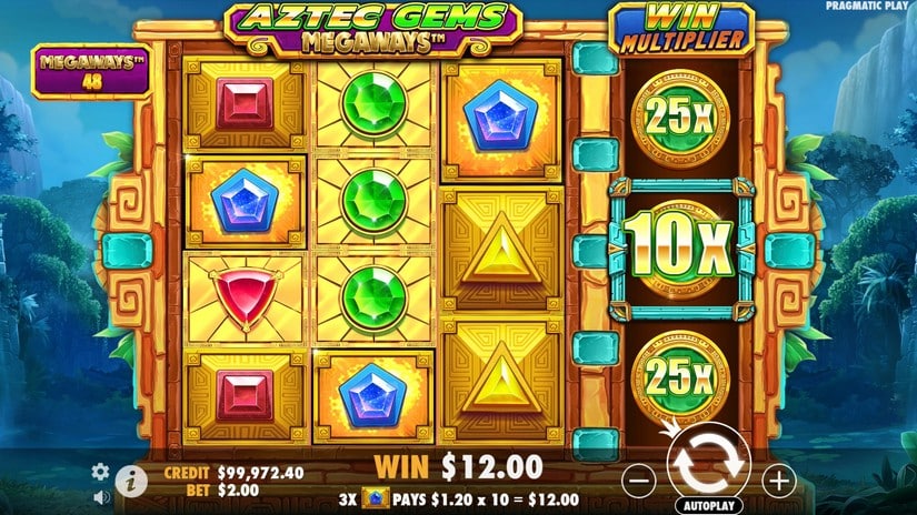 Aztec Gems Megaways slot screen 4