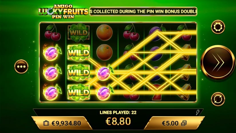 Amigo Lucky Fruits Pin Win slot screen 2