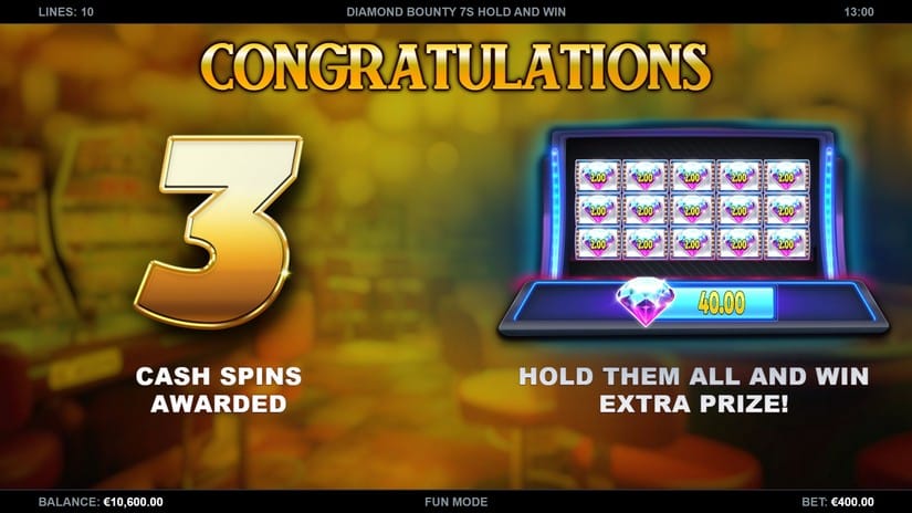 Diamond Bounty 7s Hold & Win slot screen 2