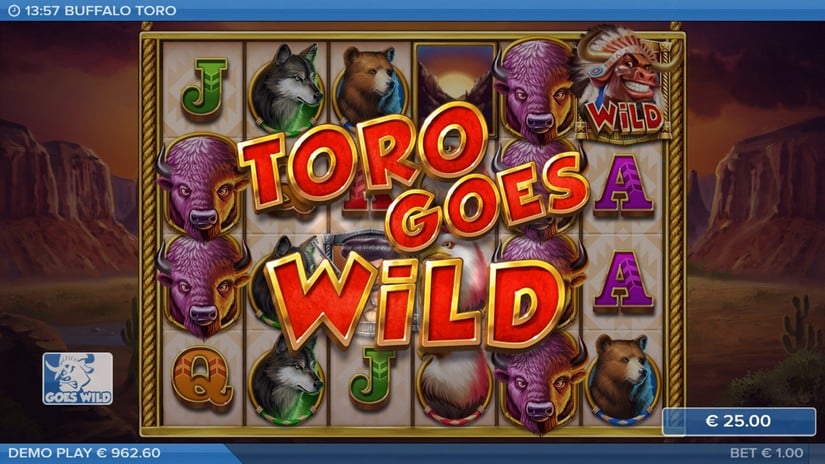 Buffalo Toro slot screen 3