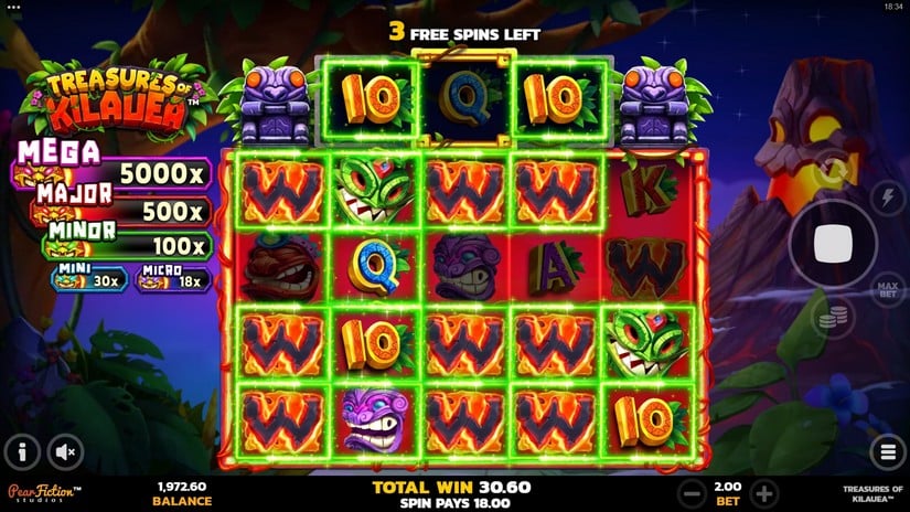 Treasures of Kilauea slot screen 7
