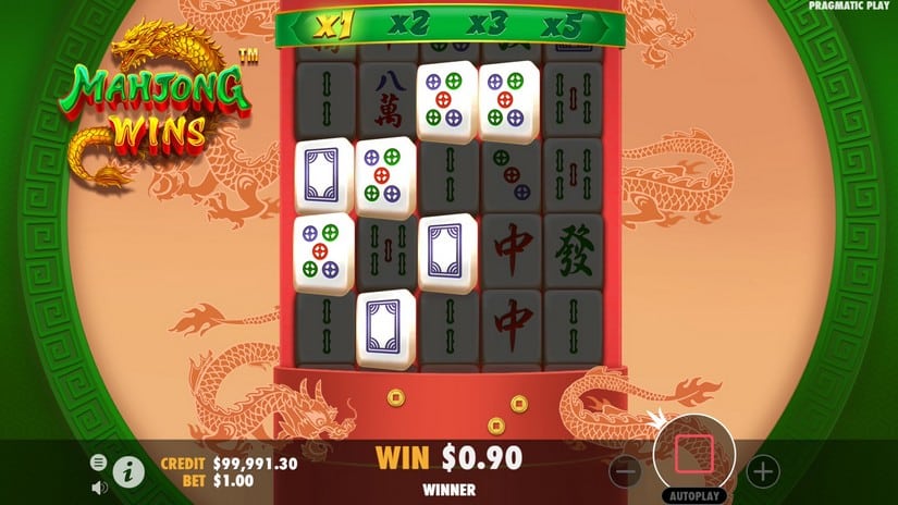 Mahjong Wins slot screen 3