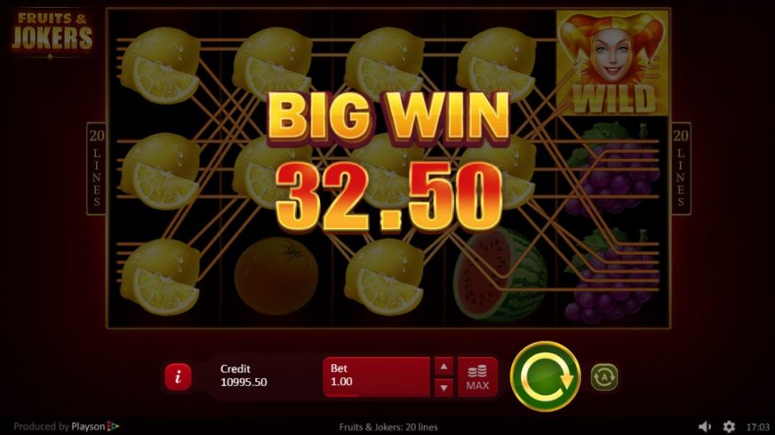 Fruits & Joker slot screen 3
