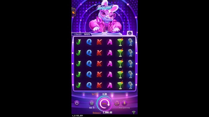 Party Star slot screen 1