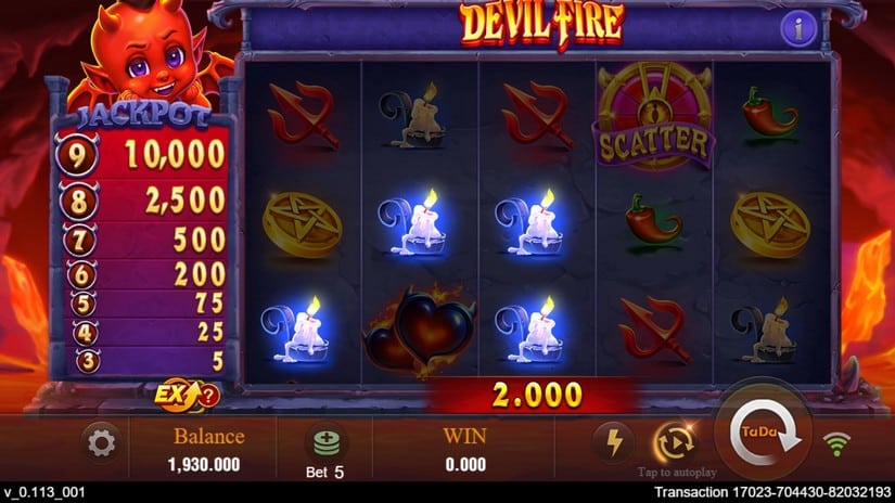 Devil Fire slot screen 2