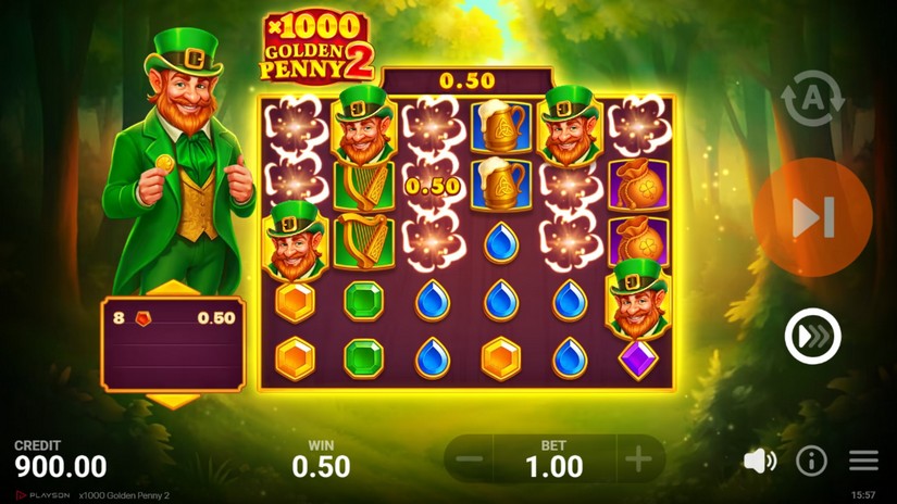 x1000 Golden Penny 2 slot screen 2