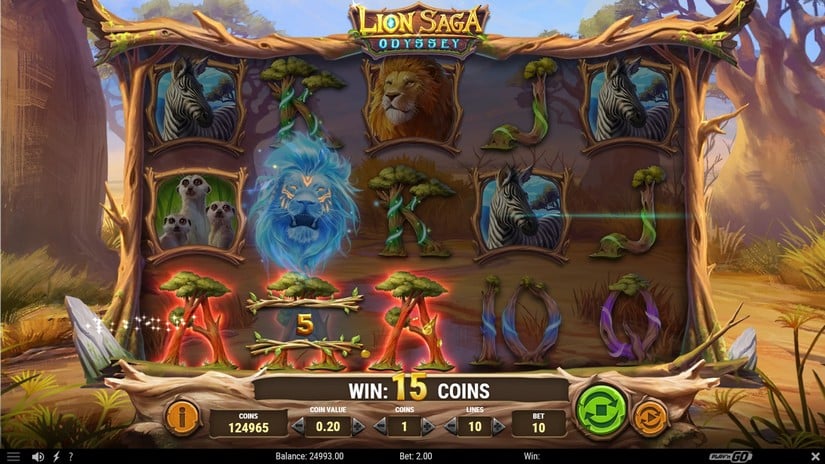 Lion Saga Odyssey slot screen 2