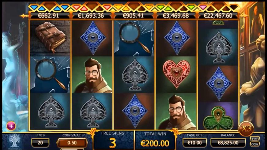 Holmes & the Stolen Stones slot screen 3