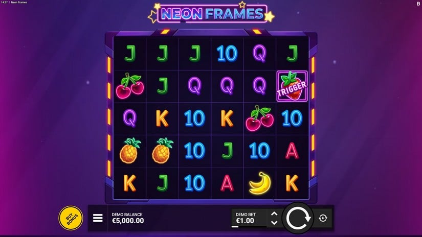 Neon Frames slot screen 1