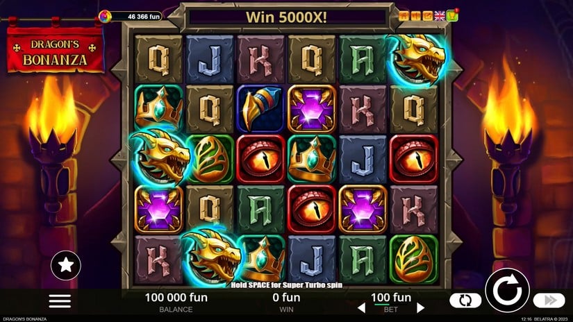 Dragon’s Bonanza slot screen 1