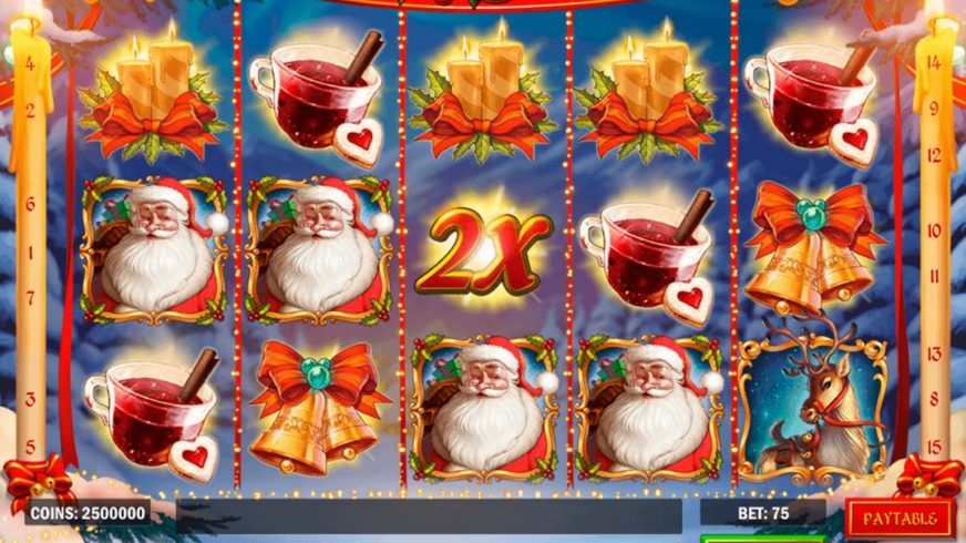 Merry Xmas slot screen 1