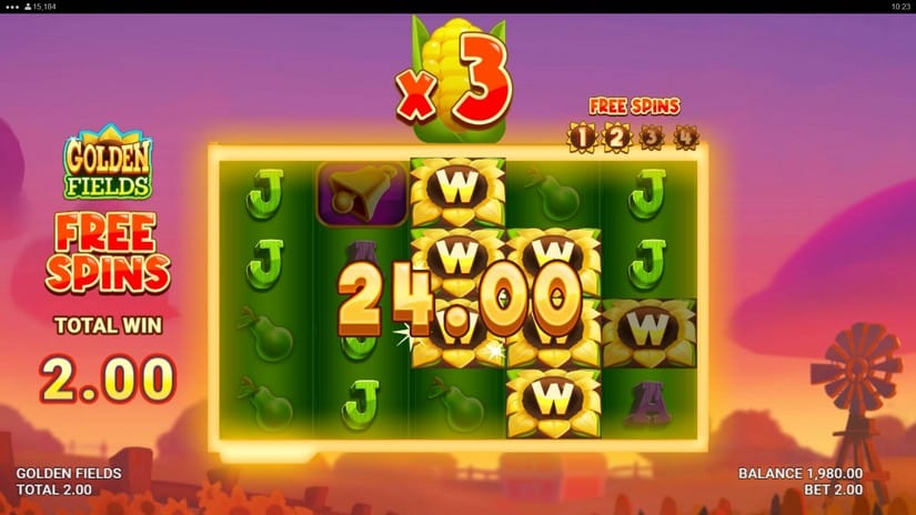 Golden Fields slot screen 4