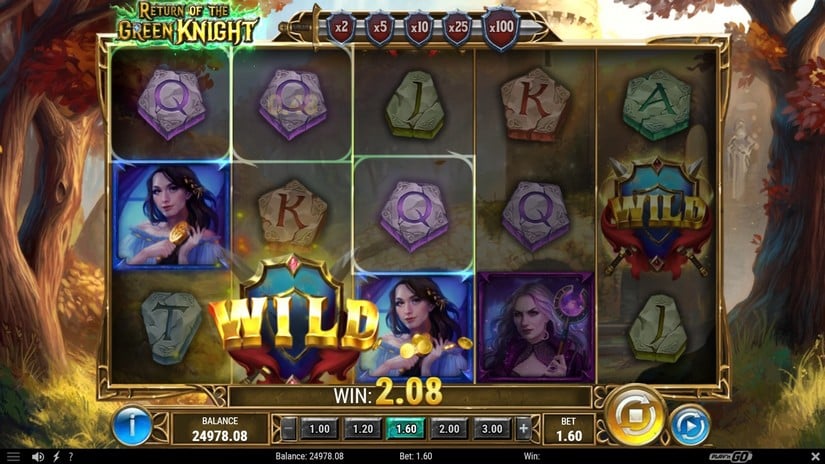 Return of the Green Knight slot screen 2