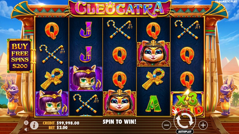 Cleocatra slot screen 1