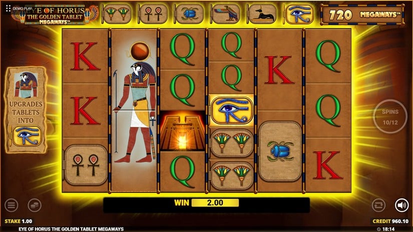 Eye Of Horus The Golden Tablet Megaways slot screen 3