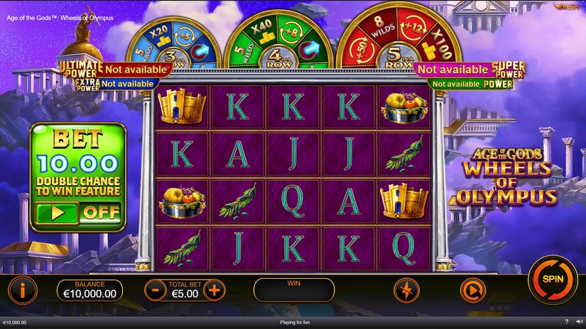 Age of the Gods Wheels of Olympus slot screen 3