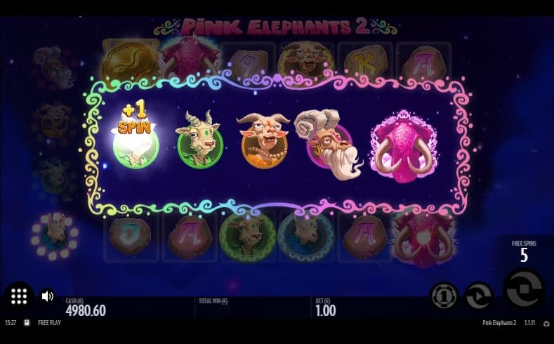 Pink Elephants 2 slot screen 3