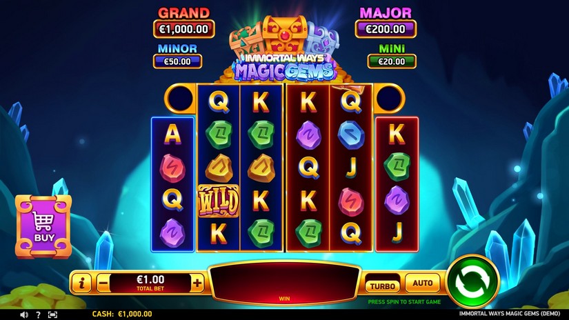 Immortal Ways Magic Gems slot screen 1