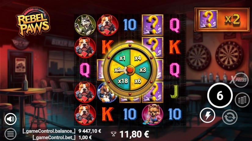 Rebel Paws slot screen 6