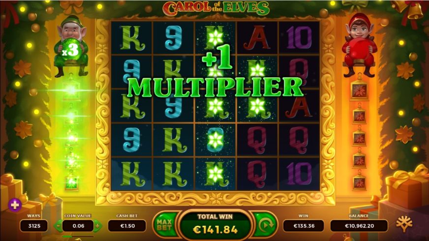 Carol of the Elves slot screen 3