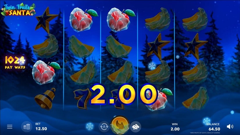 Twin Fruits of Santa slot screen 1