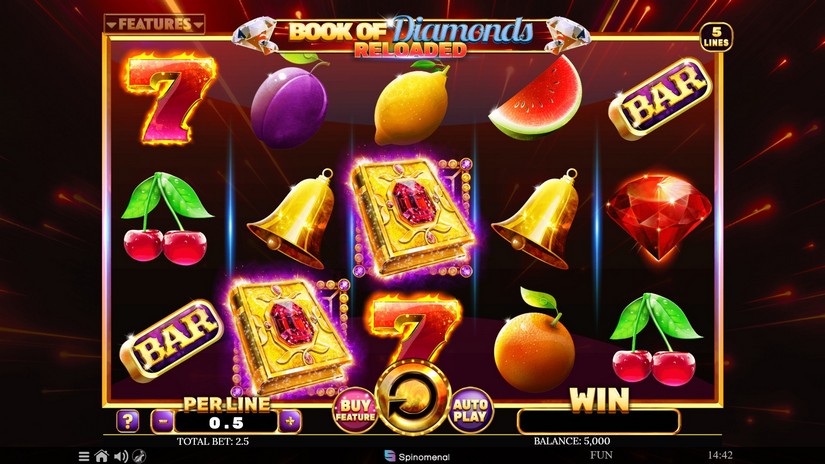 Book Of Diamonds Reloaded slot screen 1