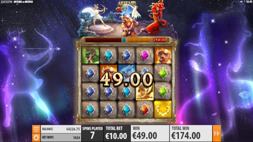 Artemis vs Medusa slot screen 4