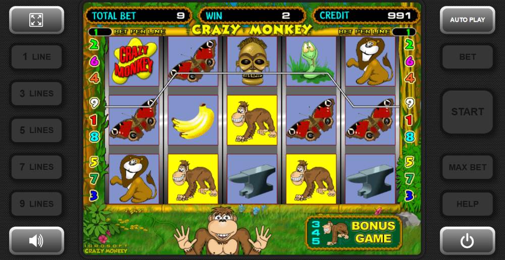 play free Crazy Monkey slot machine