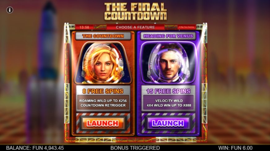 The Final Countdown slot screen 3