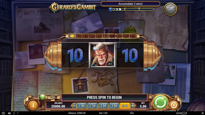 Gerard’s Gambit slot screen 1
