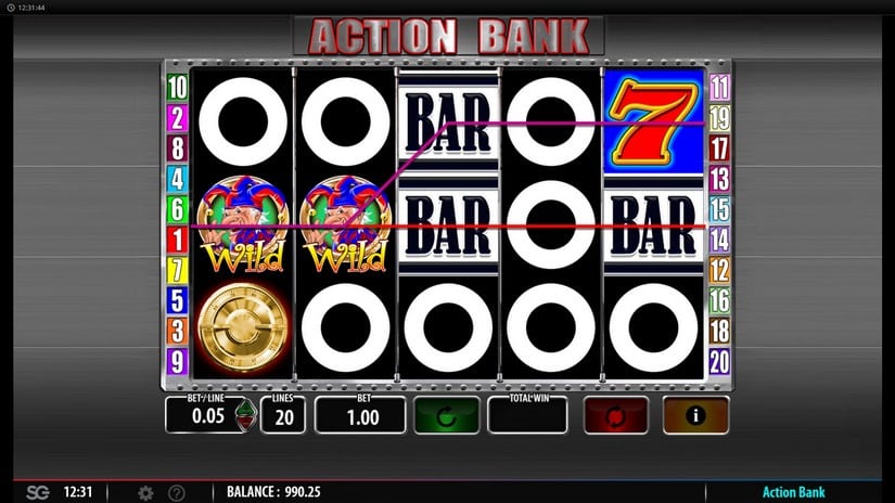 Action Bank slot screen 3
