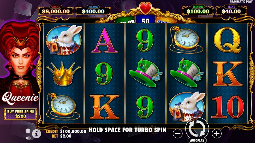 Queenie slot screen 1