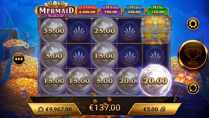 Gold of Mermaid slot screen 6