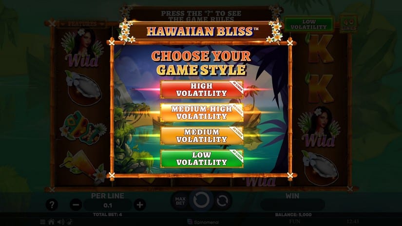 Hawaiian Bliss slot screen 1