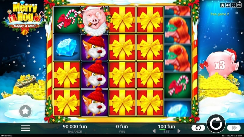 Merry Hog slot screen 4