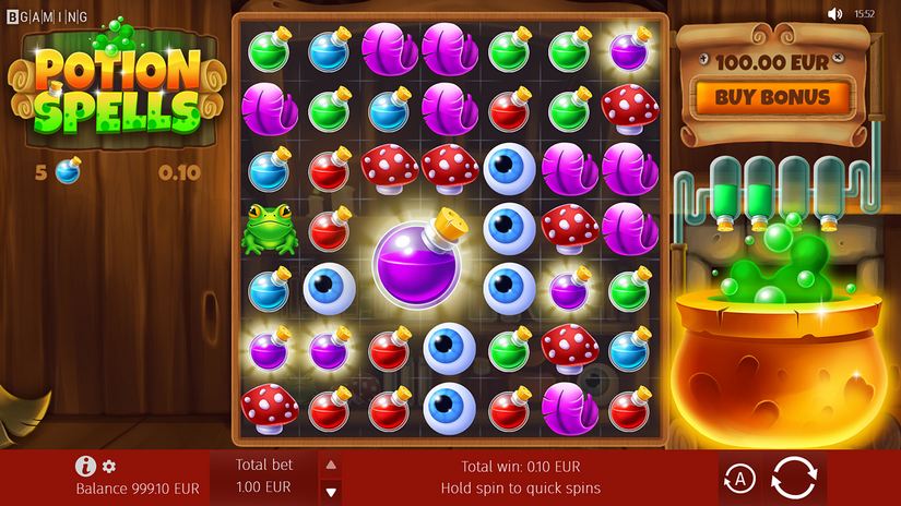Potion Spells slot screen 2