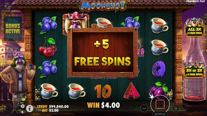 Moonshot slot screen 4