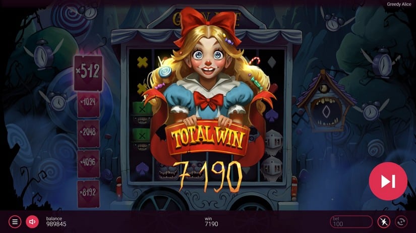Greedy Alice slot screen 6