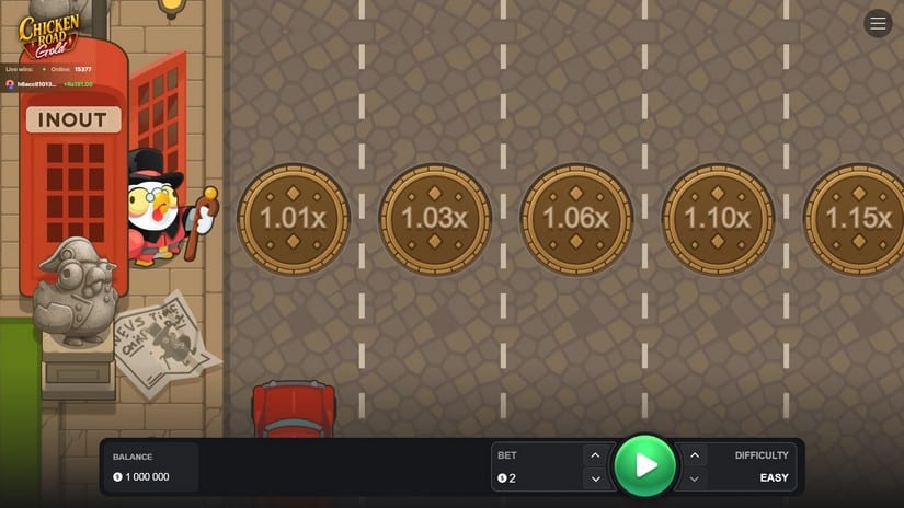 Chicken Road Gold slot screen 1