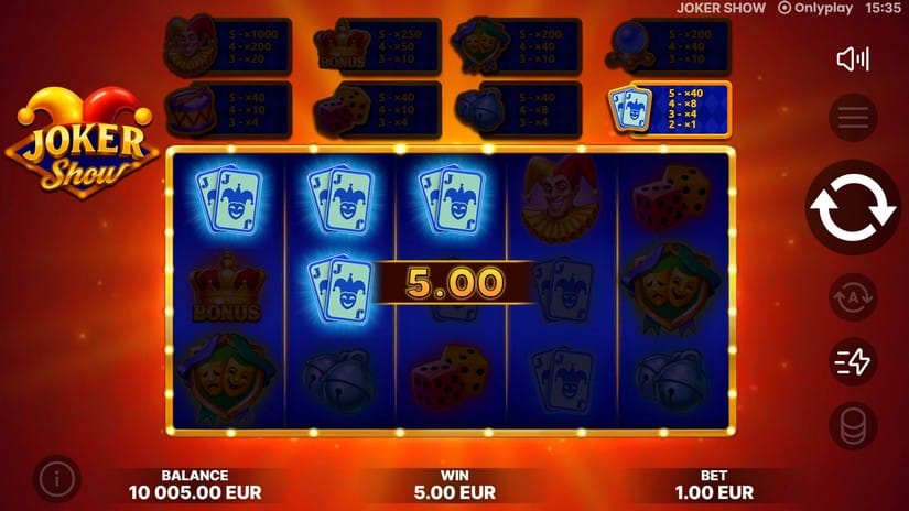 Joker Show slot screen 3