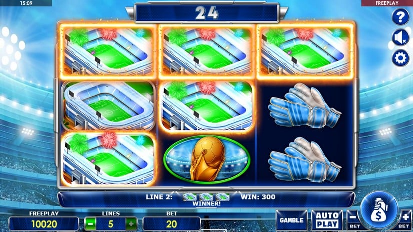 Hot Football slot screen 3