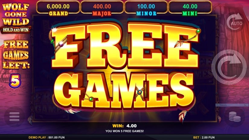 Wolf Gone Wild Hold And Win slot screen 2