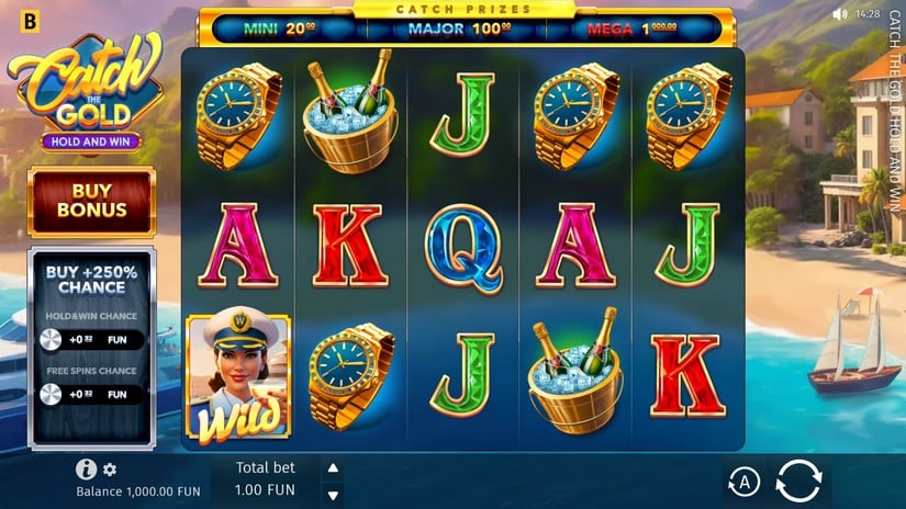 Catch the Gold Hold and Win slot screen 1