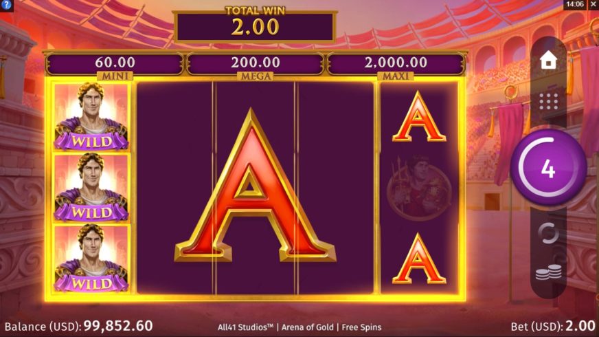 Arena of Gold slot screen 4