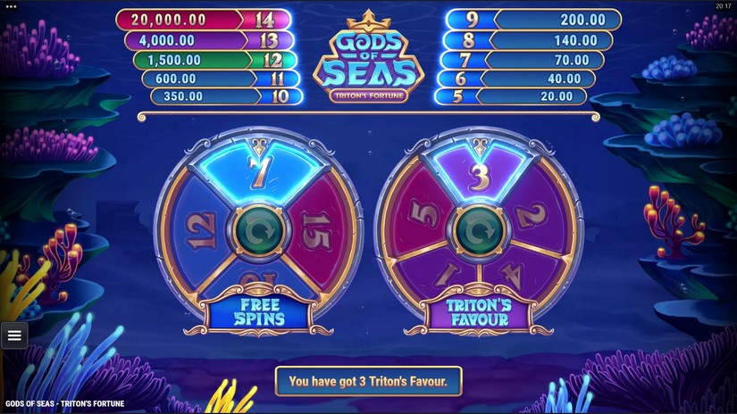 Gods of Seas Triton’s Fortune slot screen 3