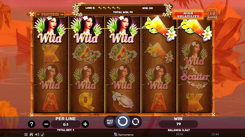 Hawaiian Bliss slot screen 3