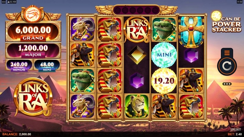 Links of Ra slot screen 1
